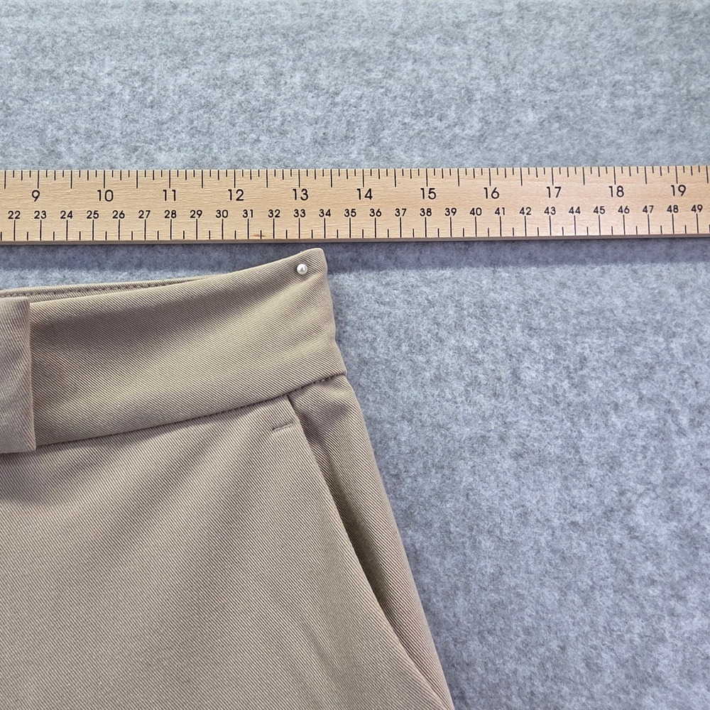 HM‎ Womens Wide Leg Dress Pants Tan Beige Size 4 Professional Trouser Slacks - Picture 5 of 11